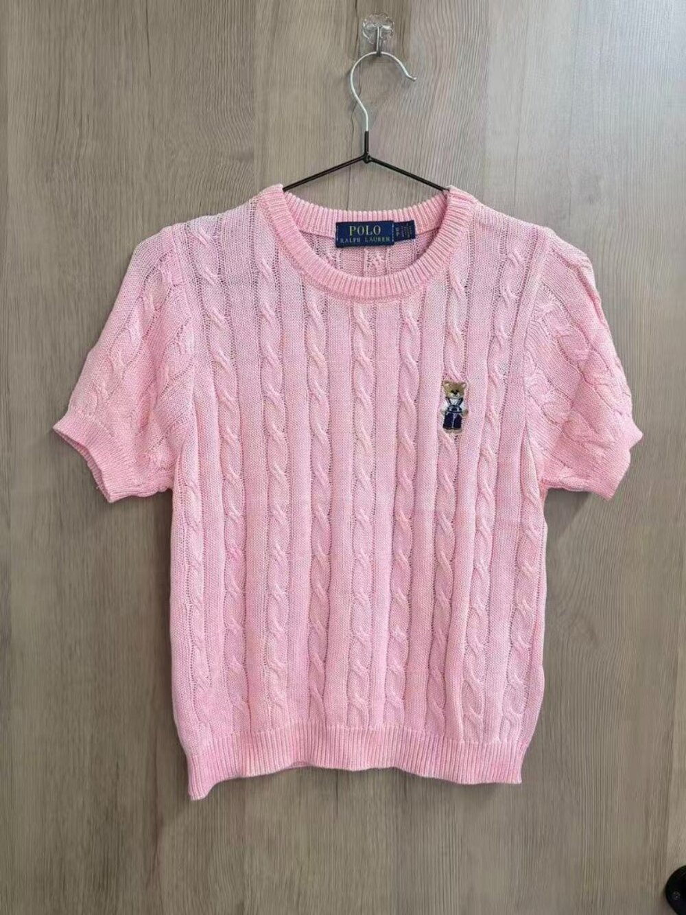Polo Ralph Lauren Pink Short-Sleeved Round-Neck Sweater